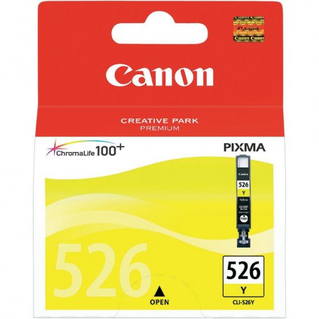 Canon oryginalny ink blistr z ochroną, CLI526Y, yellow, 9ml, 4543B006, Canon Pixma  MG5150, MG5250, MG6150, MG8150