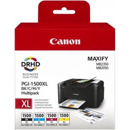 Canon oryginalny ink PGI-1500XL Bk/C/M/Y multipack, black/color, 9182B004, Canon MAXIFY MB2050, MB2350